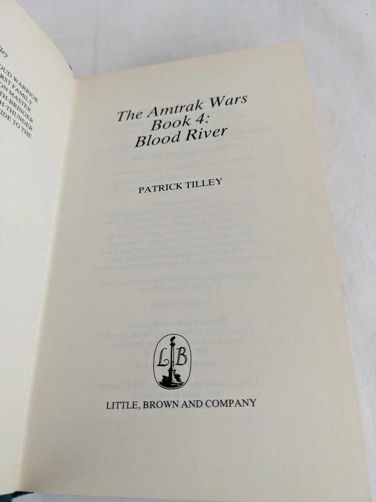 Blood river by Patrick Tilley 1992 Hardcover Amtrak Wars