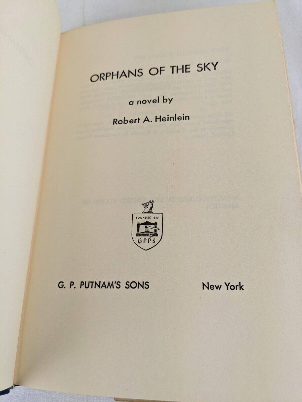 Orphans of the sky by Robert A. Heinlein 1964 Hardcover BCE