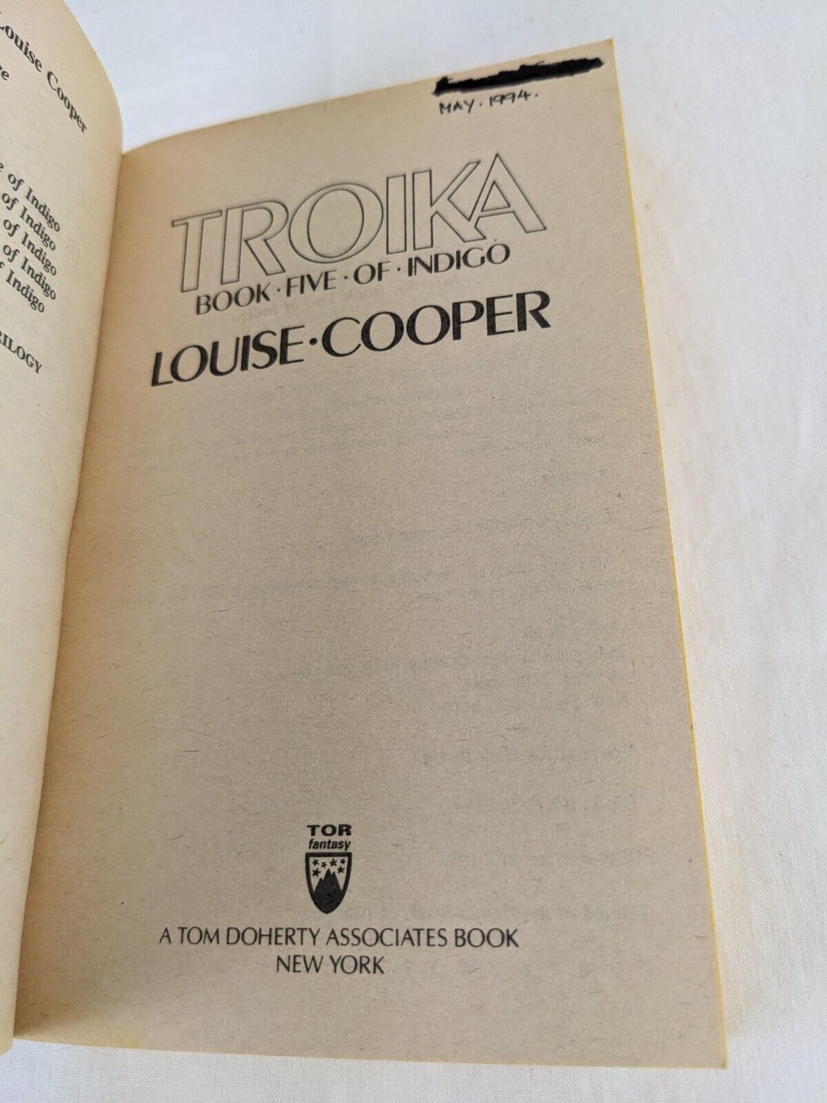 Indigo series x7 by Louise Cooper 1989 Nemesis, Inferno, Infanta, Troika etc.