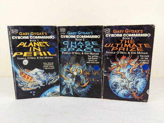 Gary Gygax Cyborg commando trilogy complete by Pamela O'neill 1987 First Print