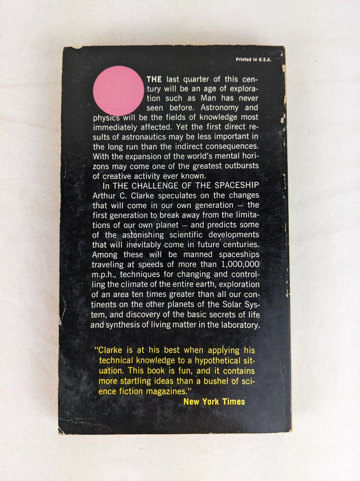 The challenge of the spaceship by Arthur C. Clarke 1961 Ballantine books