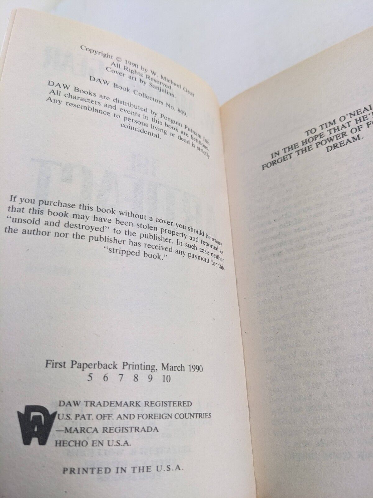 The Artifact by W. Michael Gear 1990