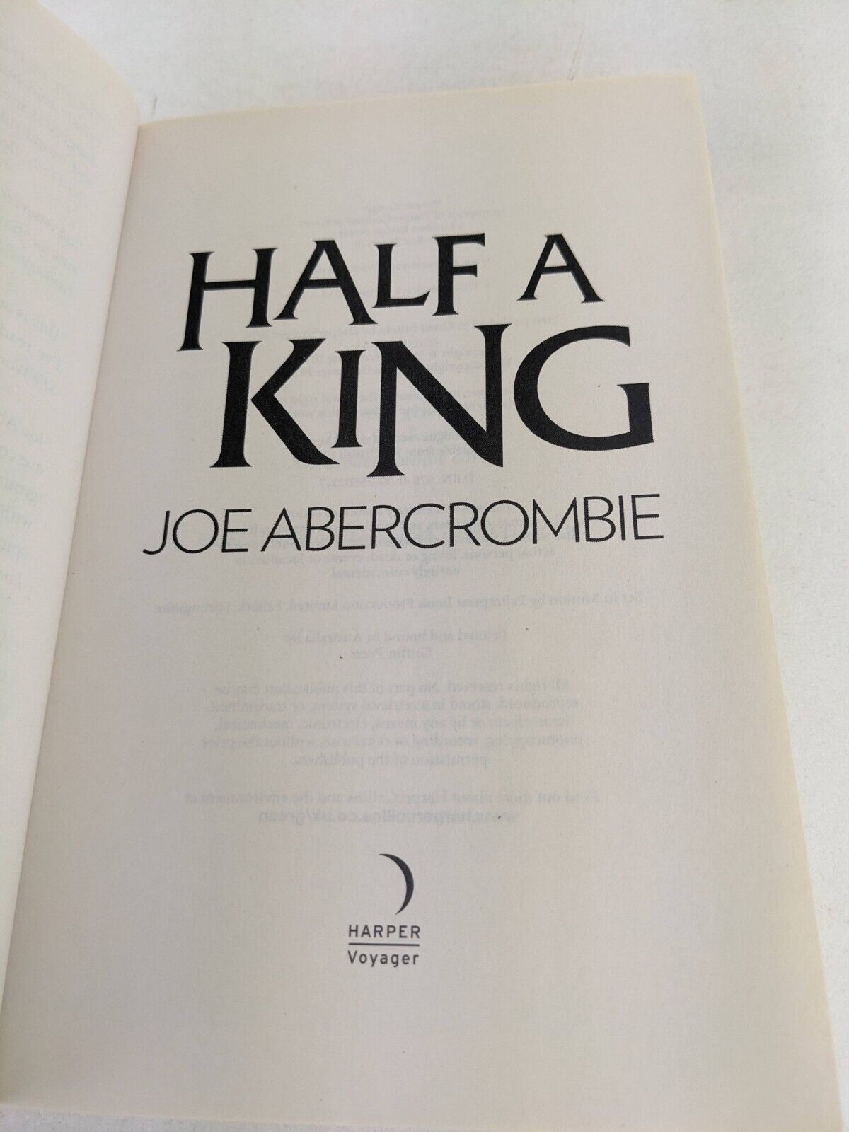 Half a King by Joe Abercrombie 2015 Shattered Sea