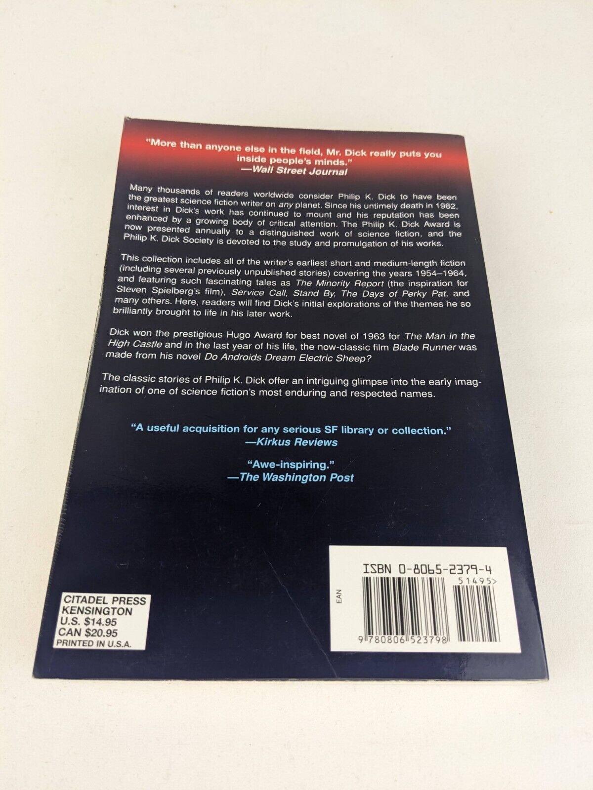 The minority report and other classic stories by Philip K. Dick 2002