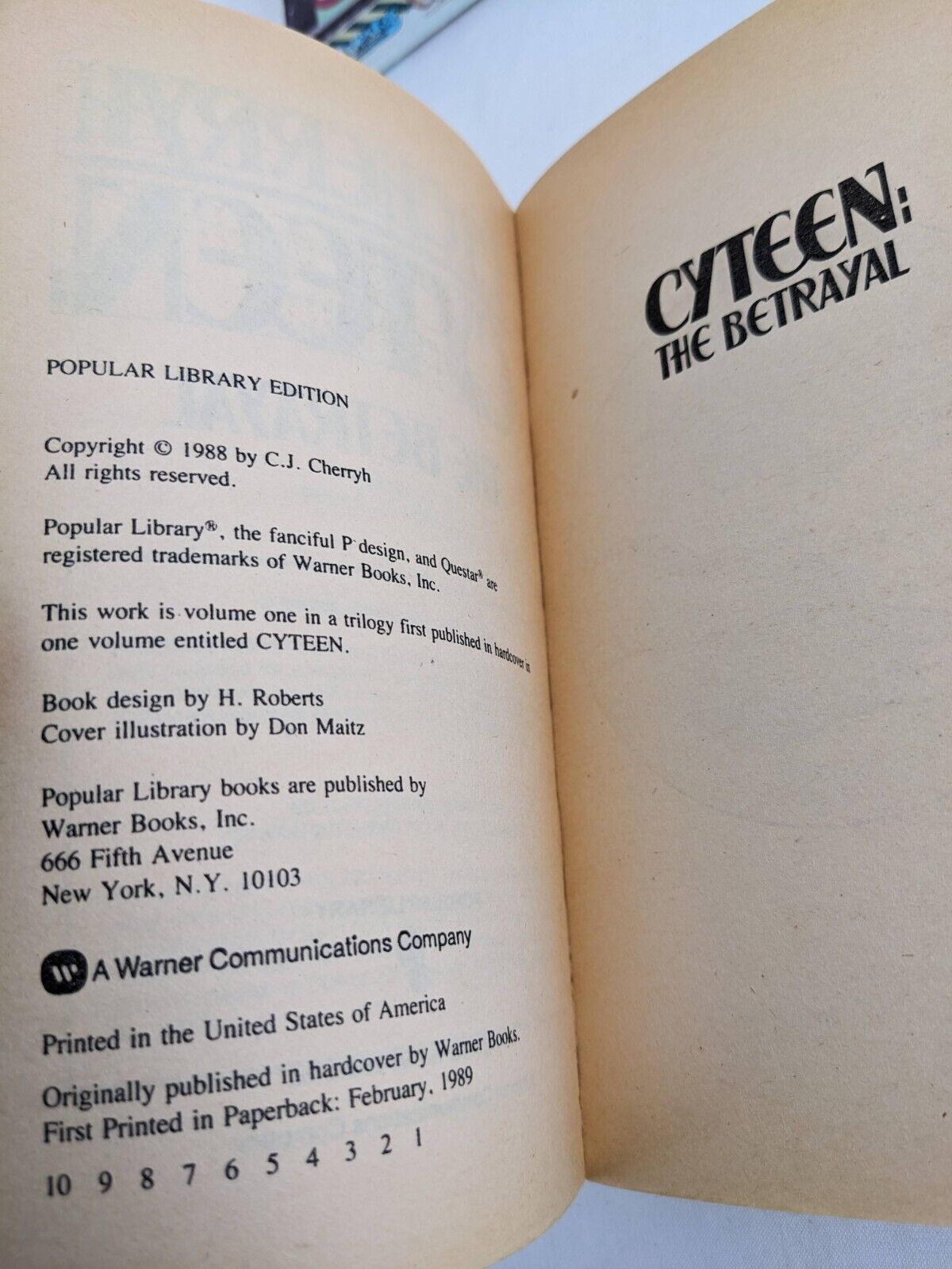 Cyteen: Betrayal & Rebirth by C.J. Cherryh 1989