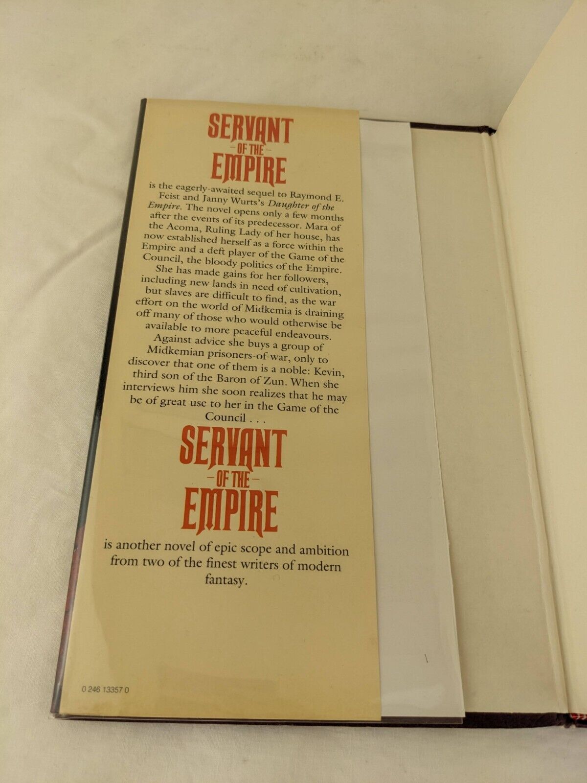 Servant of the empire by Raymond E. Feist & Janny Wurts Hardcover 1990