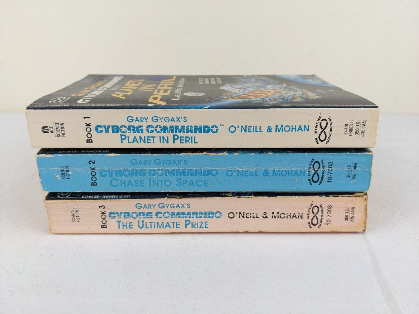 Gary Gygax Cyborg commando trilogy complete by Pamela O'neill 1987 First Print