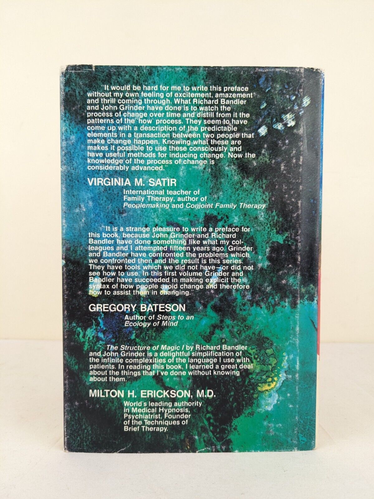 Structure of Magic I: Book about Language and Therapy Richard Bandler 1975 HC