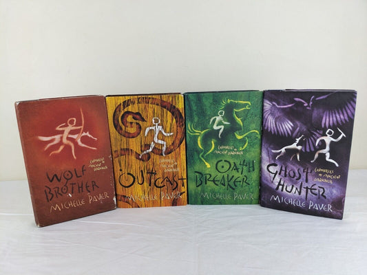 Ancient of darkness x4 by Michelle Paver 2004 Hardcover Wolf, Outcast, Oath etc.