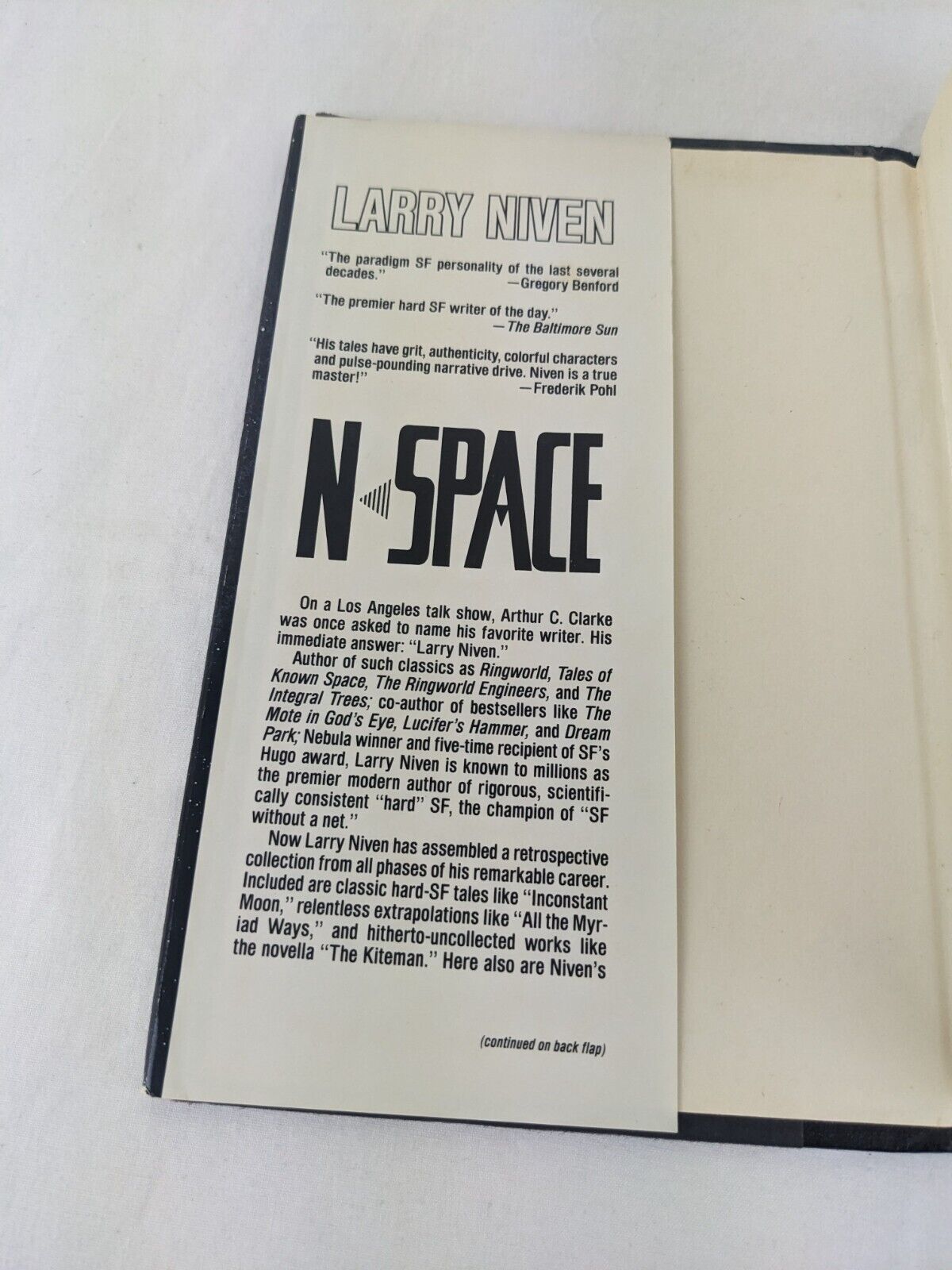 N-Space by Larry Niven 1990 Hardcover Science Fiction Short Stories