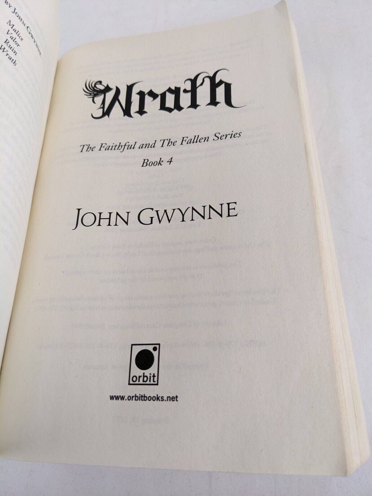 Wrath by John Gwynne 2016 Faithful and the fallen book 4