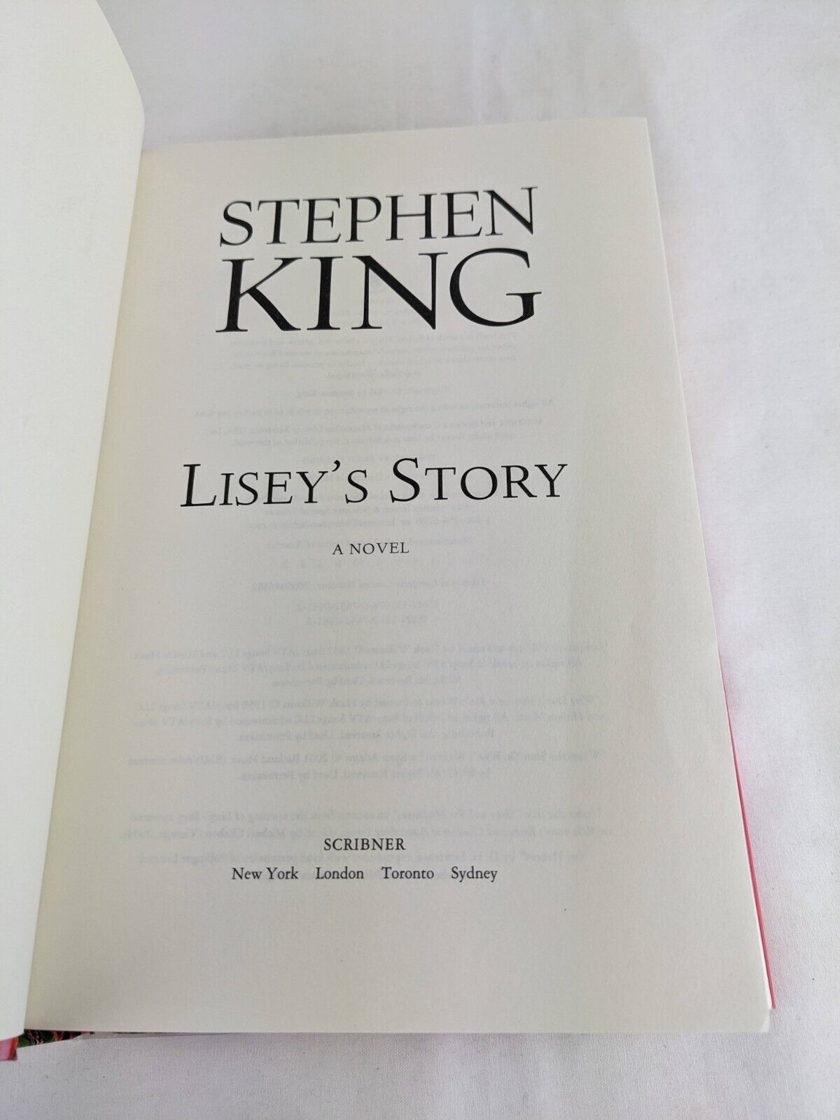 Lisey's story by Stephen King 2006 US First Edition Hardcover Scribner