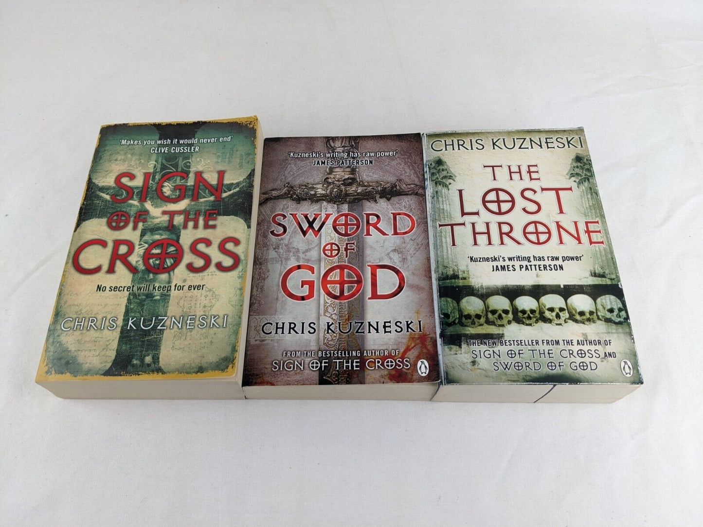 Payne & Jones Series x 3 by Chris Kuzneski 2006 Cross, God & Throne