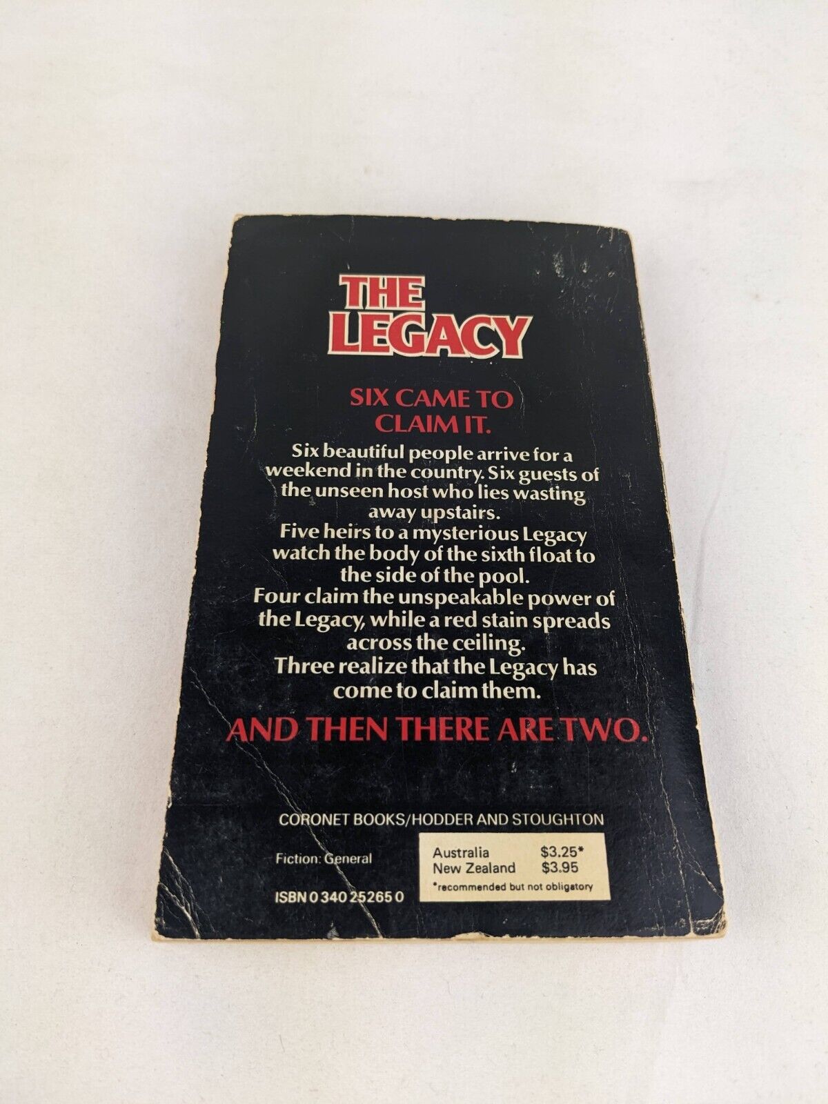 The legacy by John Coyne 1980 Horror