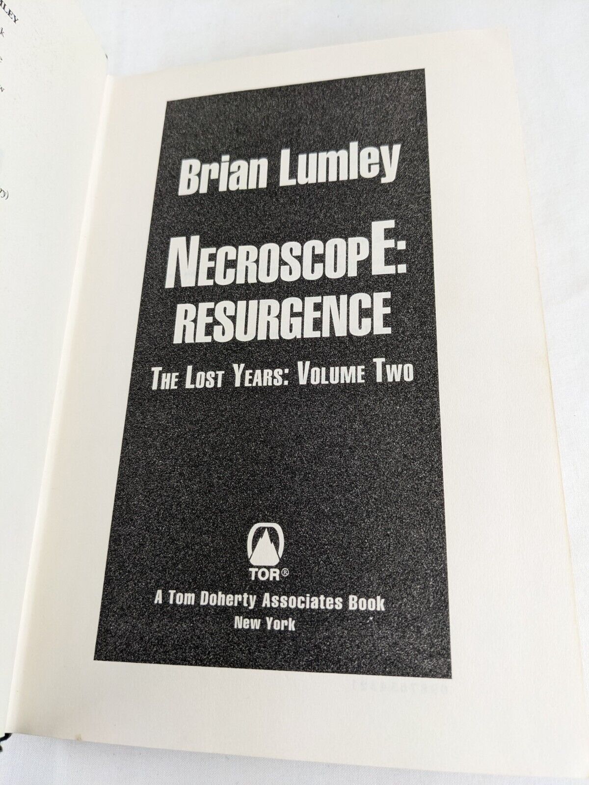 Resurgence Lost years by Brian Lumley 1996 Hardcover First Edition Necroscope