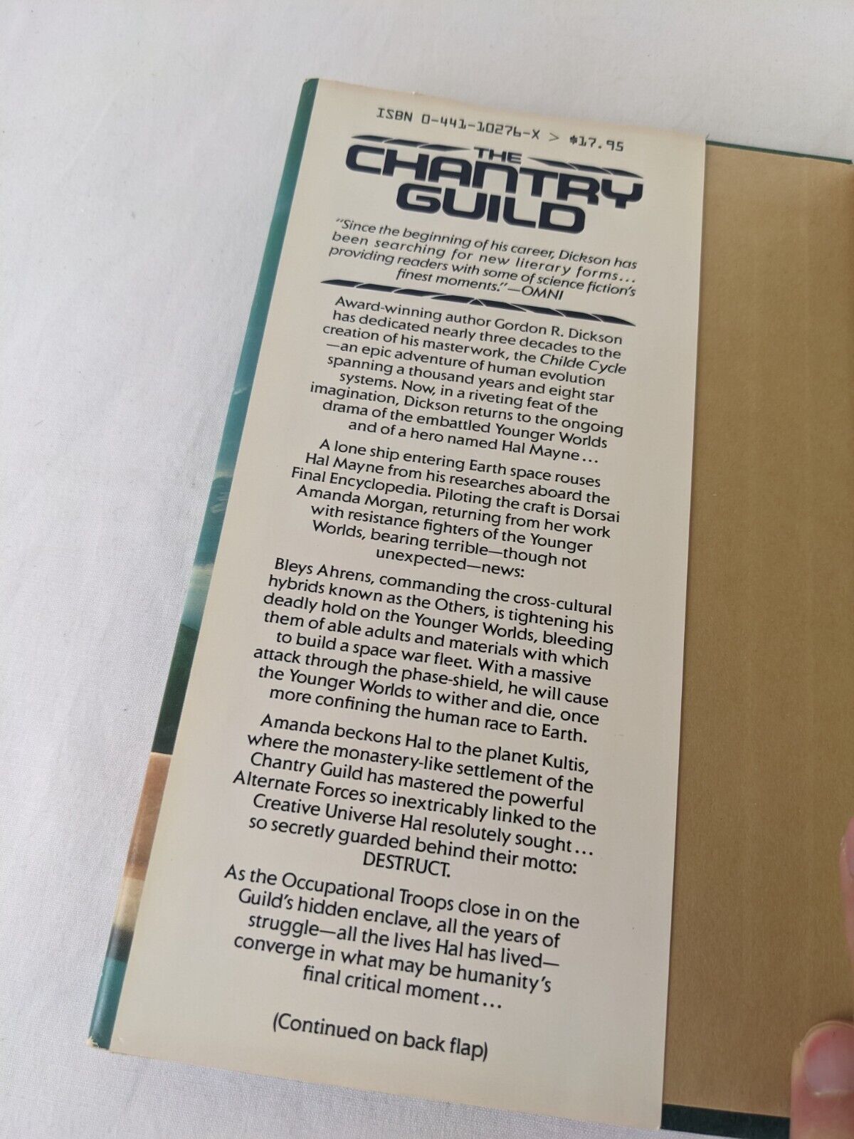 The Chantry Guild by Gordon R. Dickson First Edition 1988 Hardcover Childe Cycle