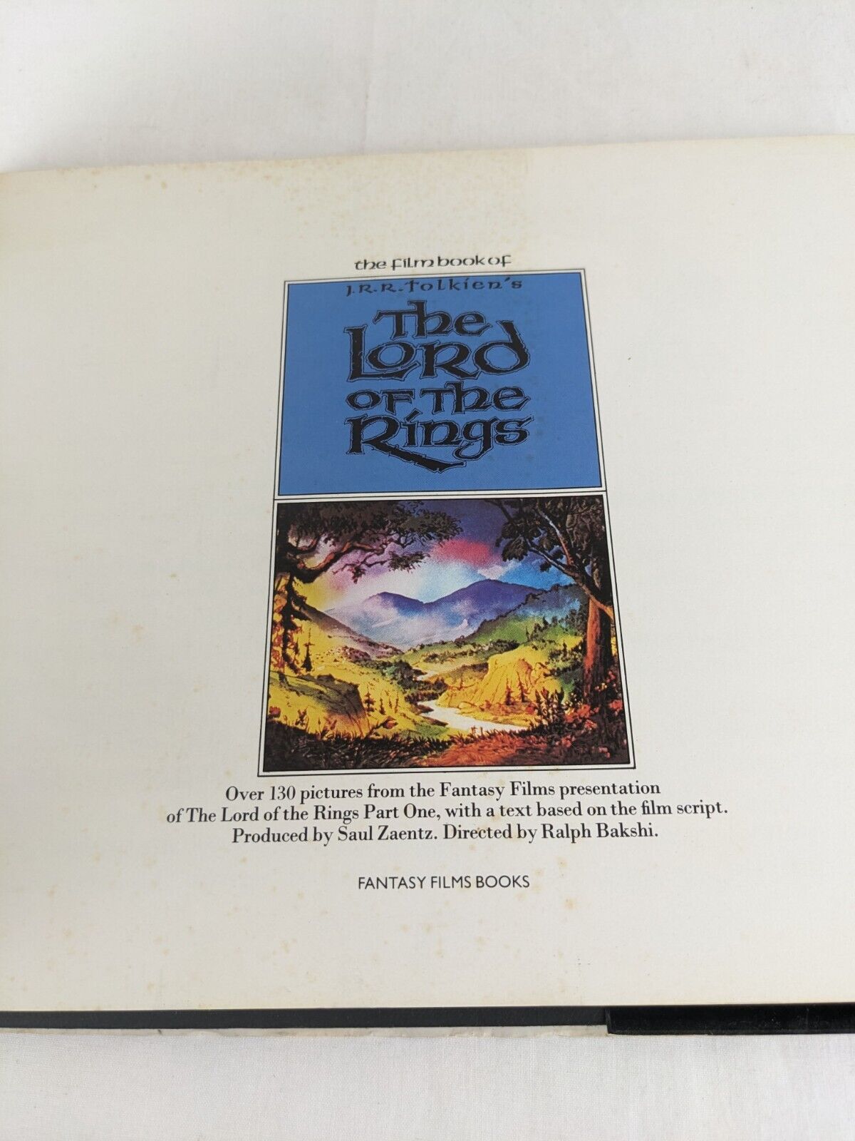 The film book of JRR Tolkien's Lord of the rings 1979 Hardcover