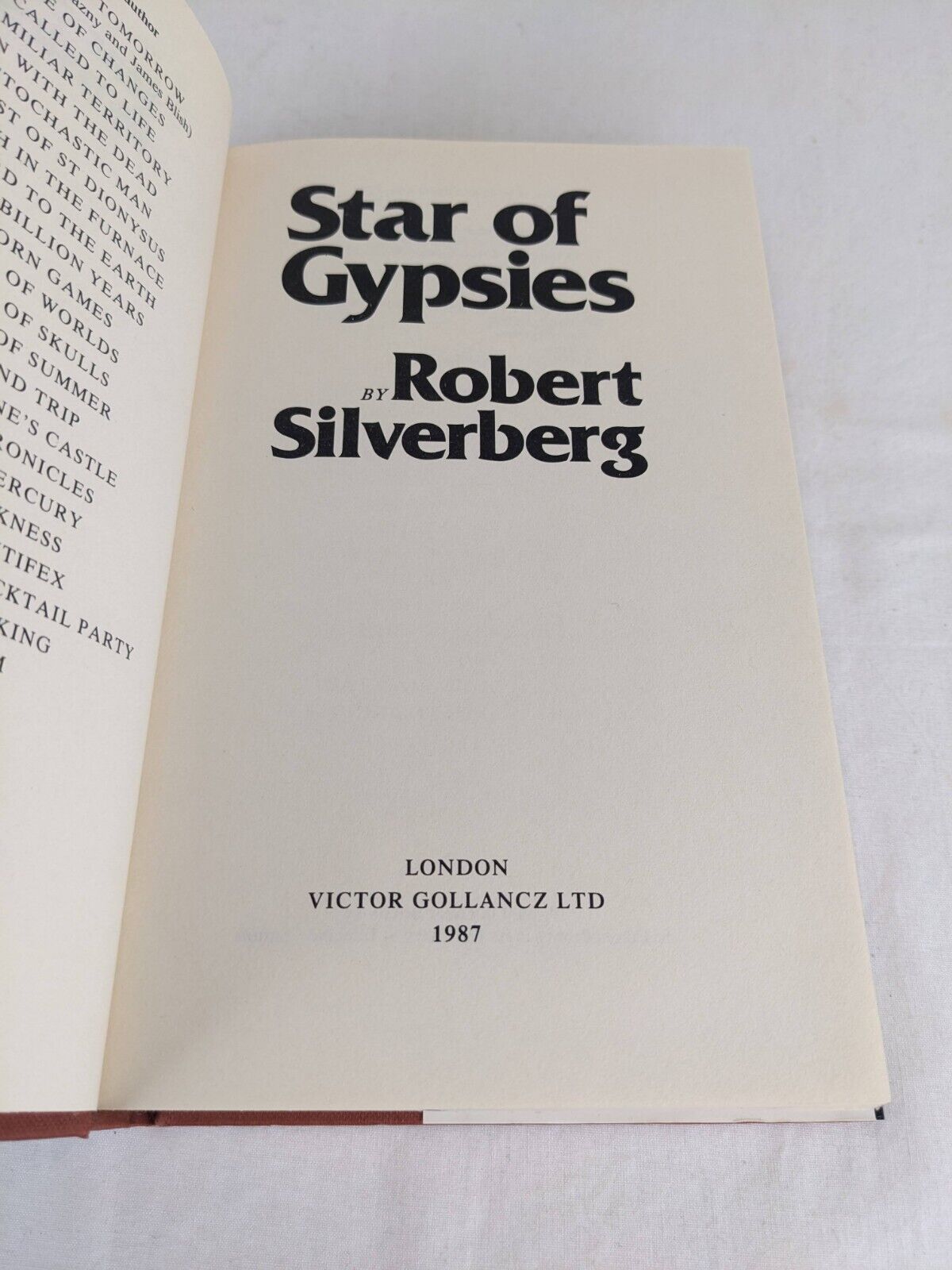 Star of Gypsies by Robert Silverberg 1987 Hardcover UK First Edition