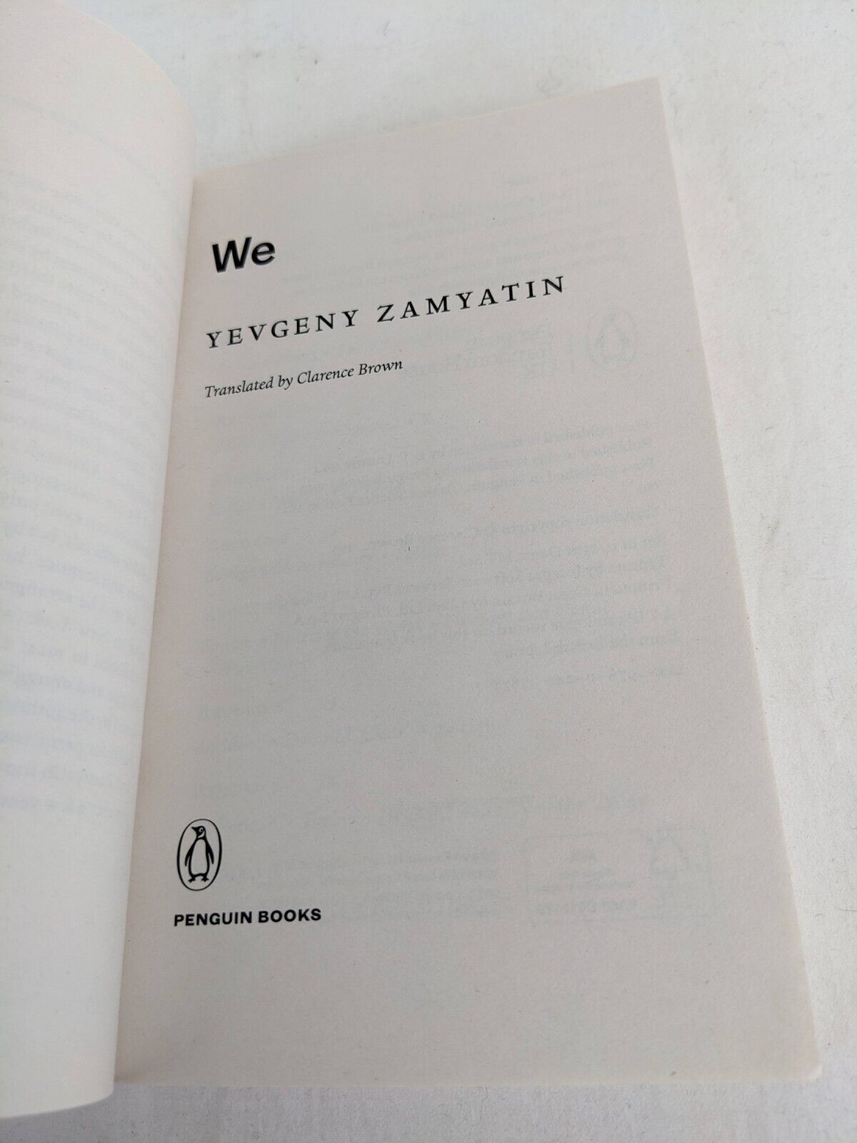 We by Yevgeny Zamyatin 2020 Penguin Science Fiction