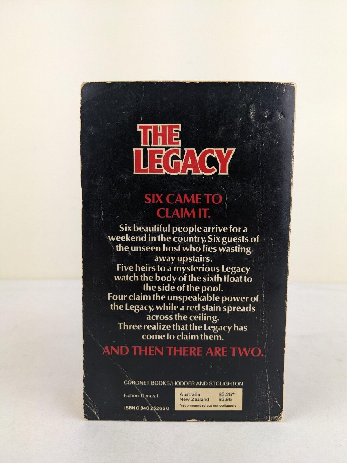 The legacy by John Coyne 1980 Horror