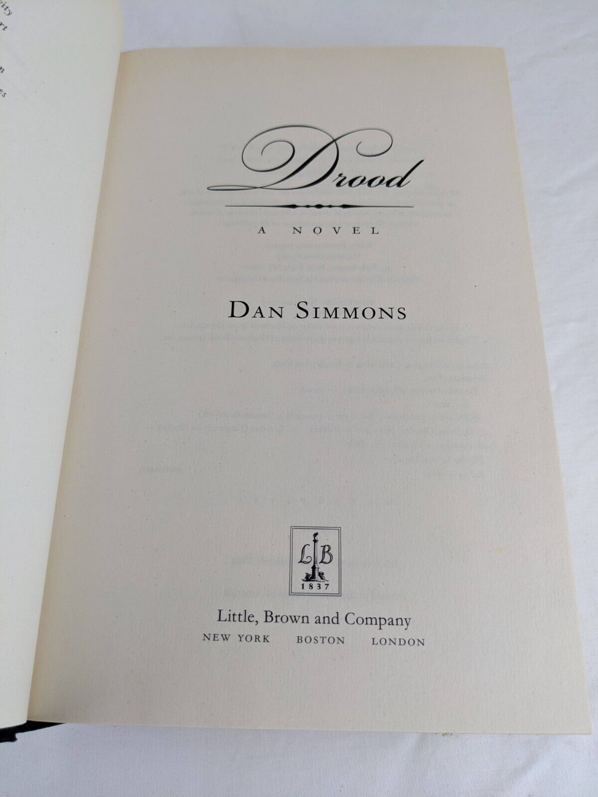 Drood by Dan Simmons 2009 Hardcover First Edition First Impression