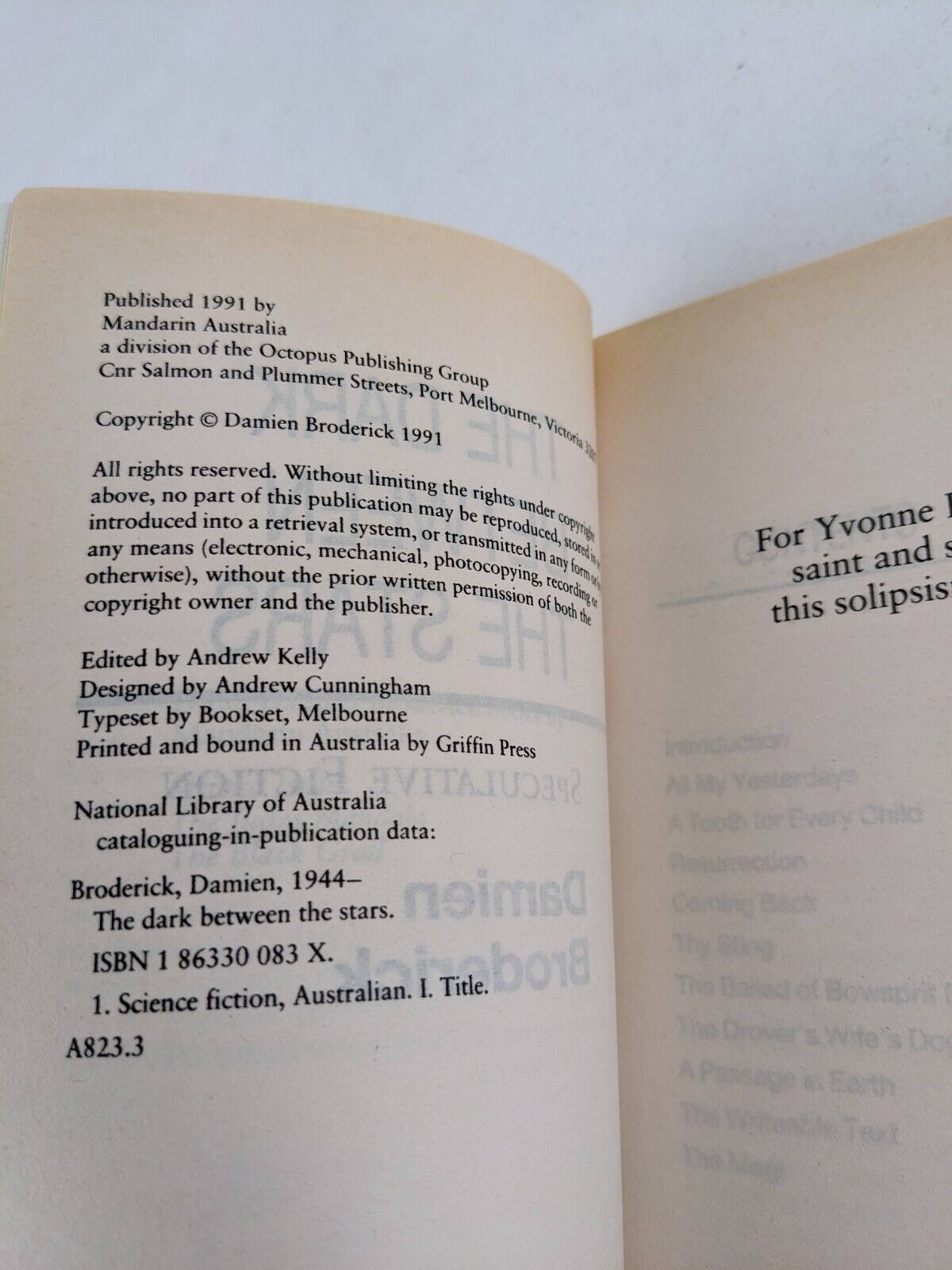 Damien Broderick x 3 - Striped Holes, Judas Mandala, Dark between stars 1988