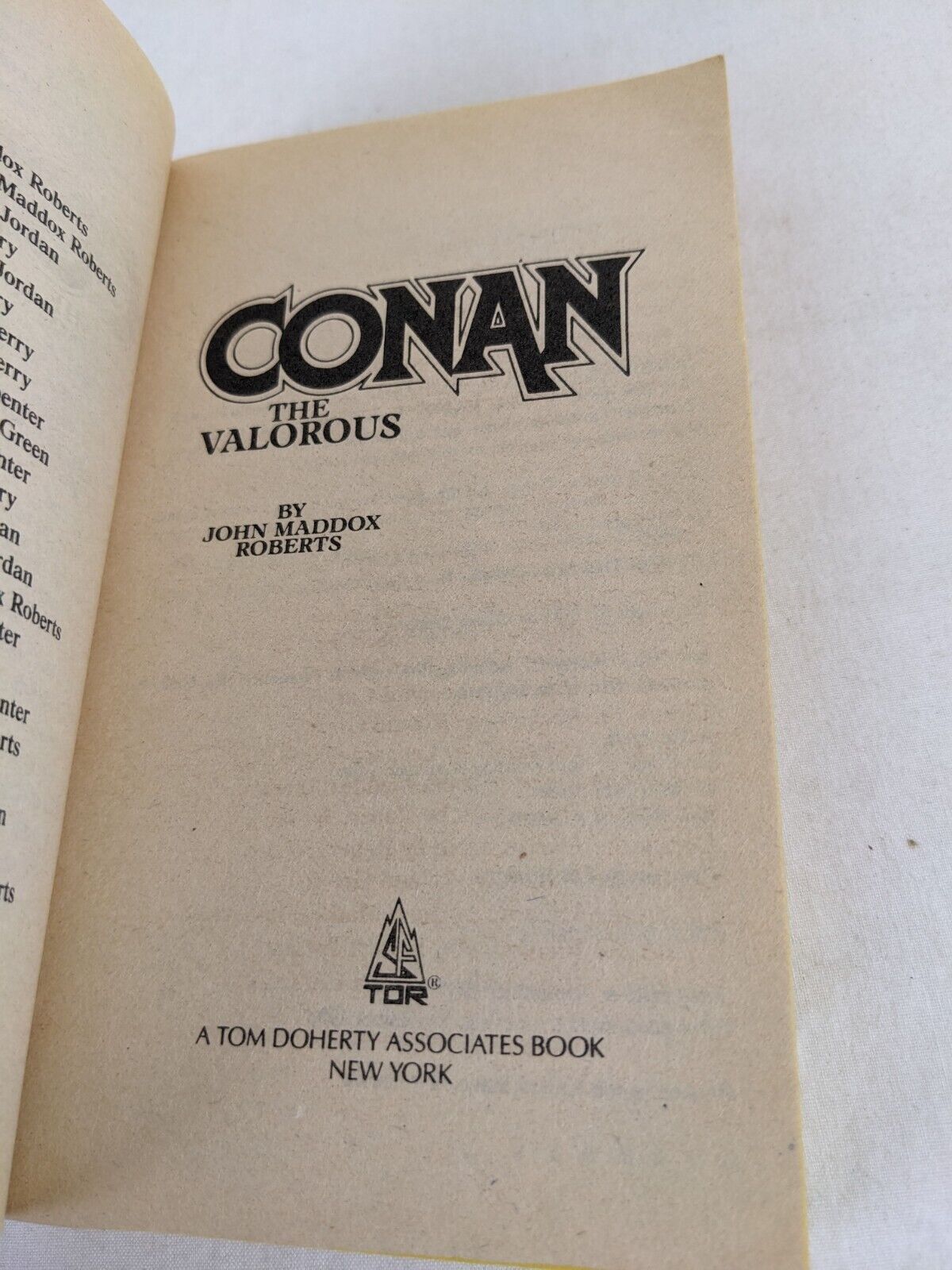 Conan the Valorous by John Maddox Roberts 1986 TOR