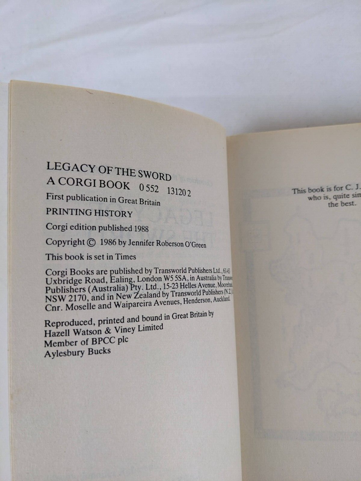 Chronicles of the Cheysuli by Jennifer Roberson - Homana & Sword 1987