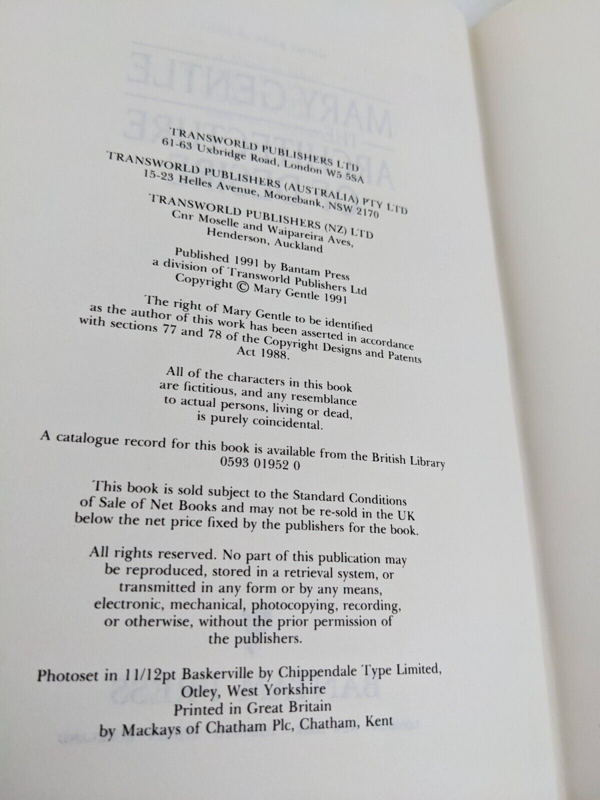 The architecture of desire by Mary Gentle hardcover 1991 White crow sequence