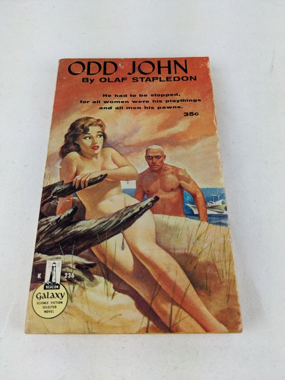 Odd John by Olaf Stapledon 1959 - Galaxy Beacon - Sleaze Pulp Science Fiction