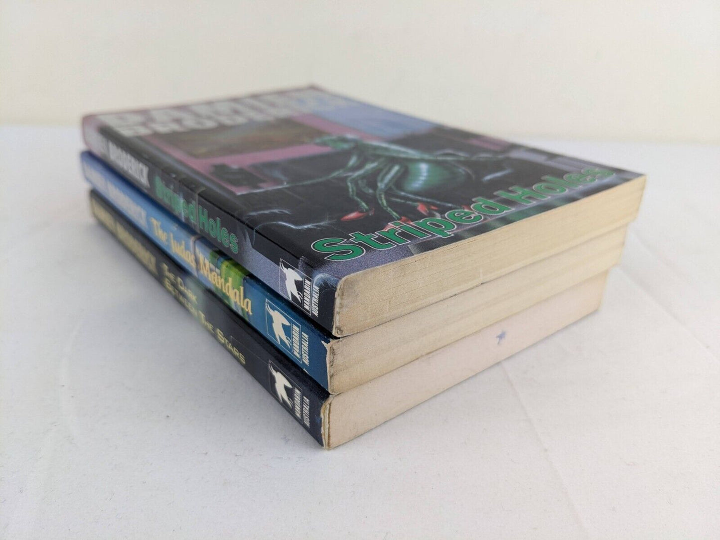 Damien Broderick x 3 - Striped Holes, Judas Mandala, Dark between stars 1988