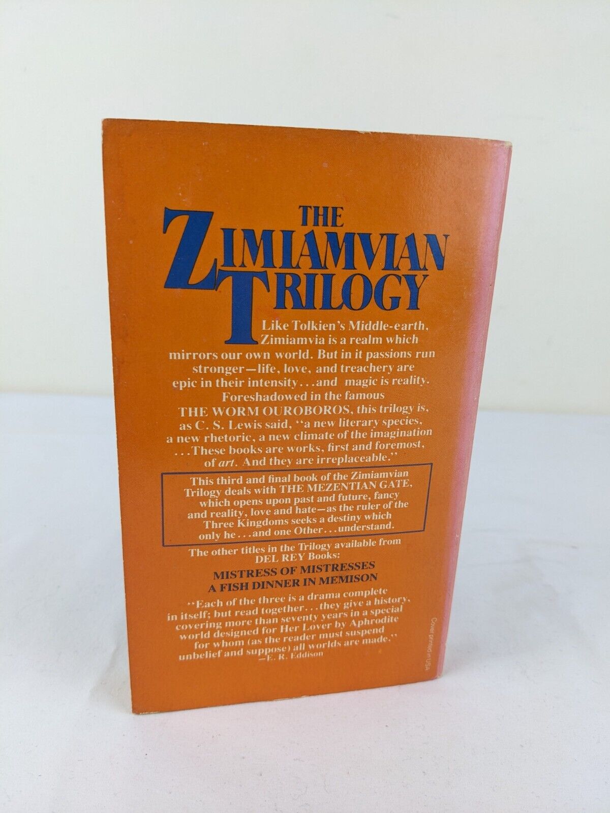 The Mezentian gate by E. R. Eddison 1978 The Zimiamvian