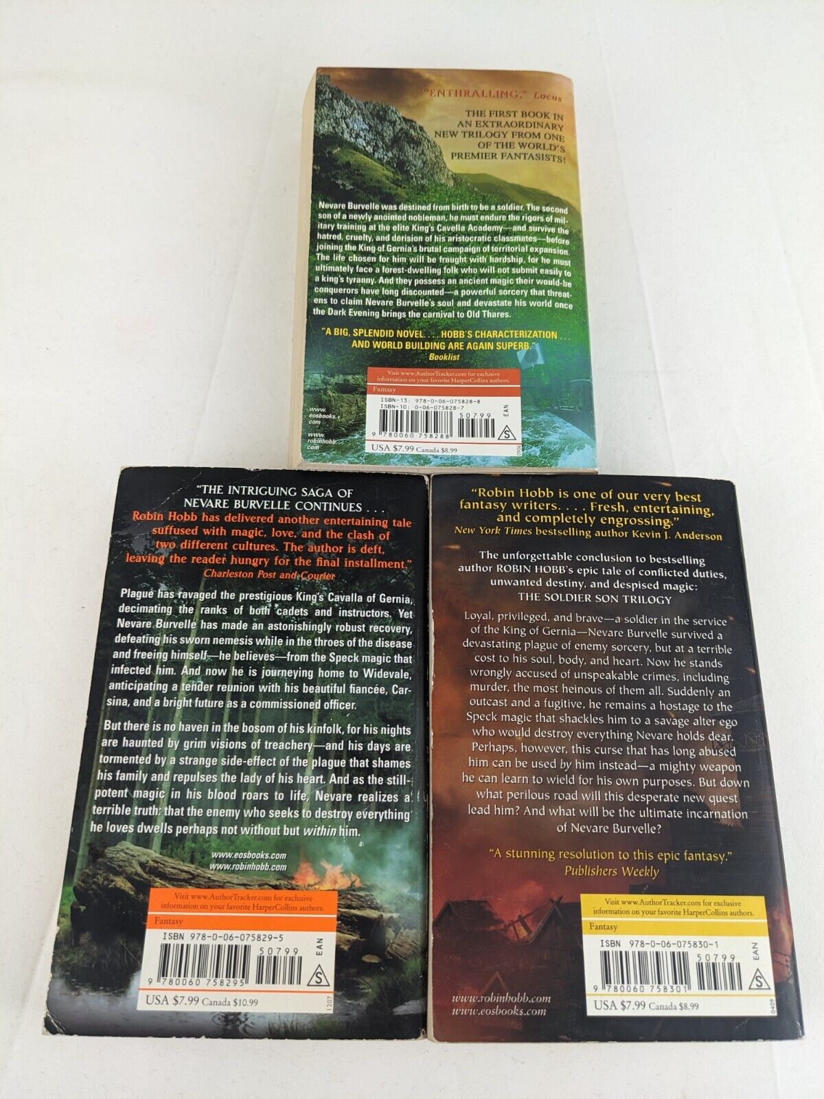 Soldier son trilogy by Robin Hobb 2006 Shaman's crossing Mage & Renegade's Magic