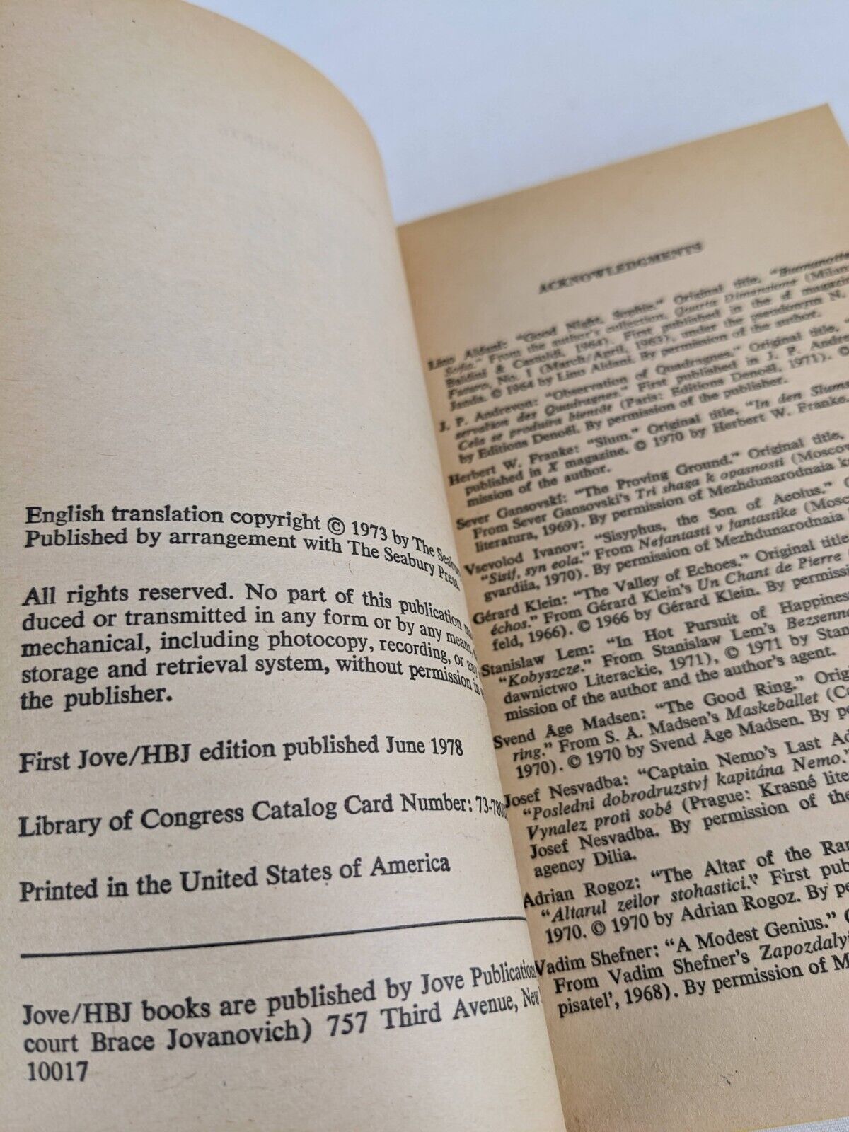 View from another shore edited by Franz Rottensteiner 1978 Vintage Europe Sci-fi