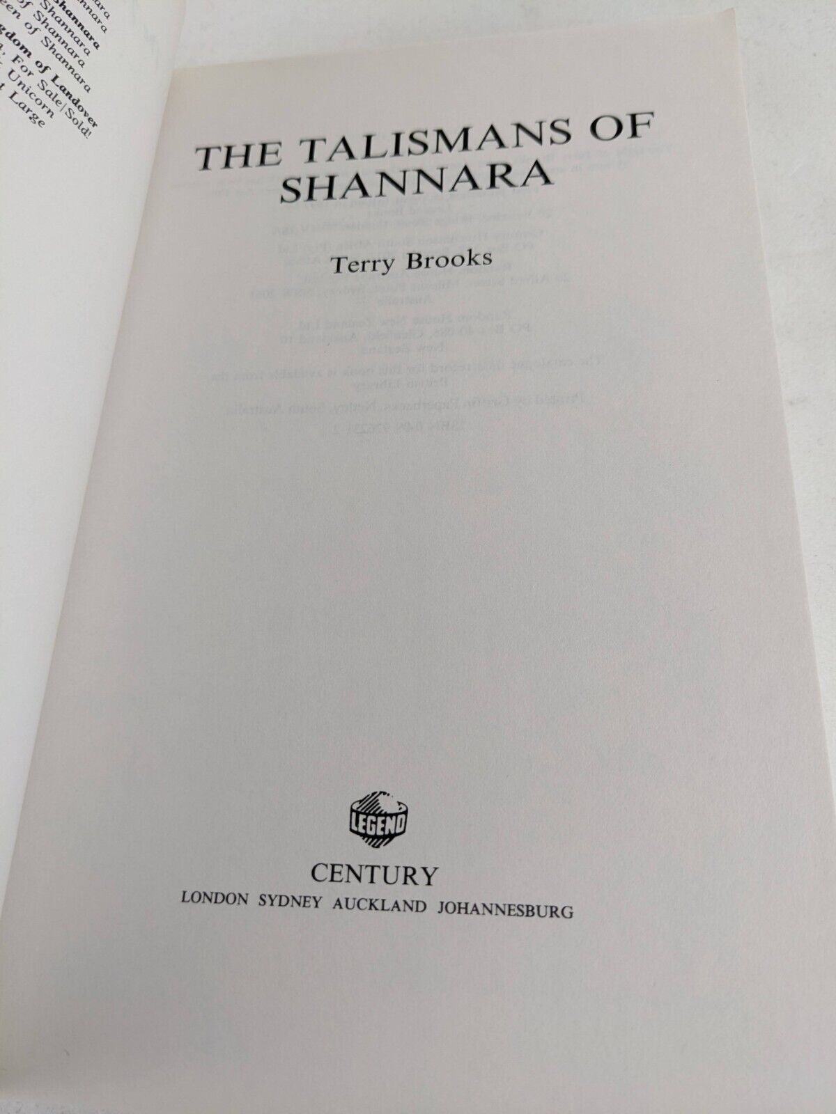 Heritage of Shannara by Terry Brooks 1992 Elf Queen & Talismans of Shannara