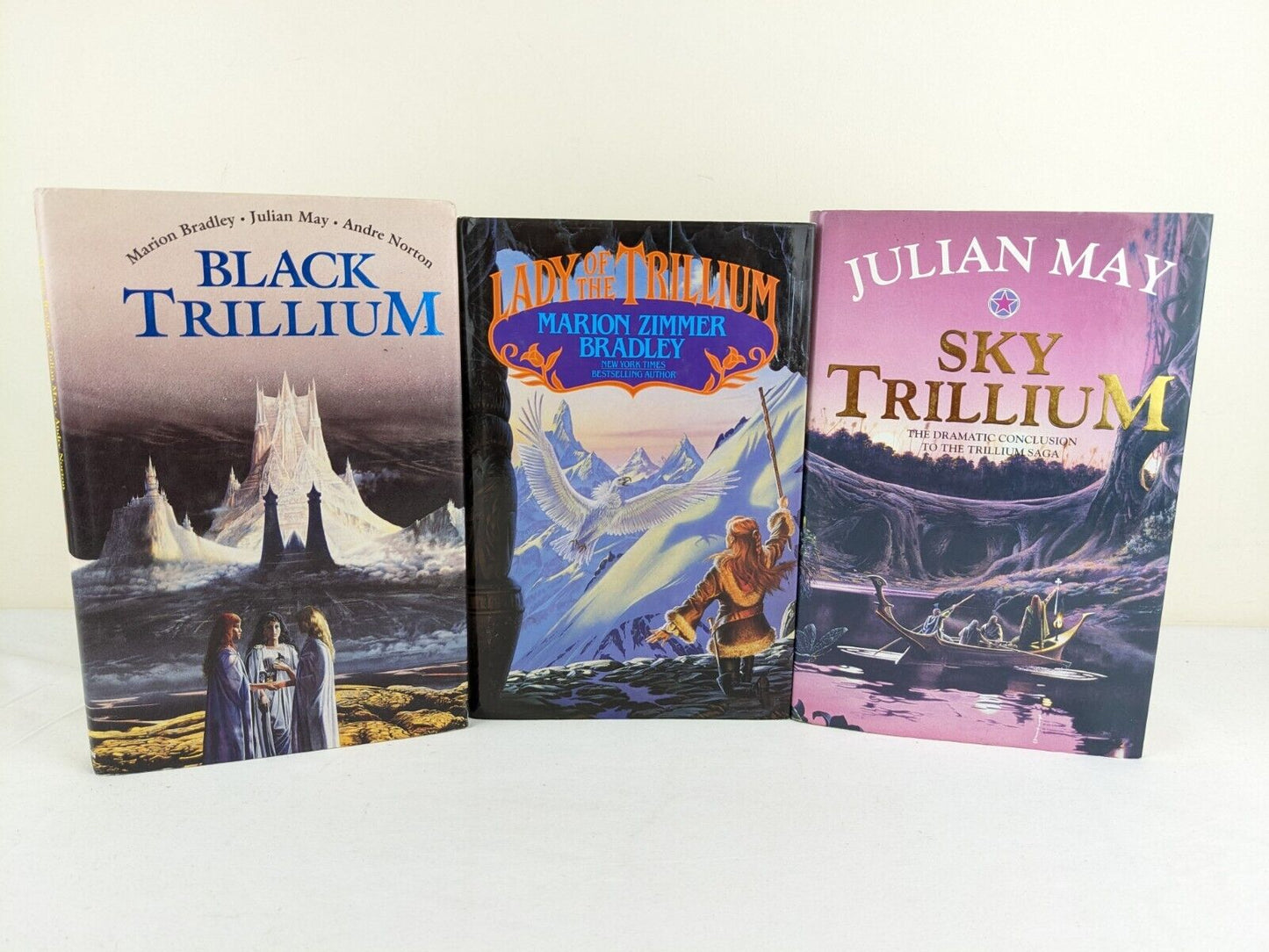 Trillium Saga by Julian May, Bradley & Norton - Black, Lady & Sky Hardcover 1991