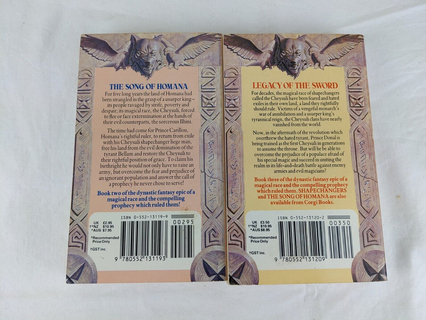 Chronicles of the Cheysuli by Jennifer Roberson - Homana & Sword 1987