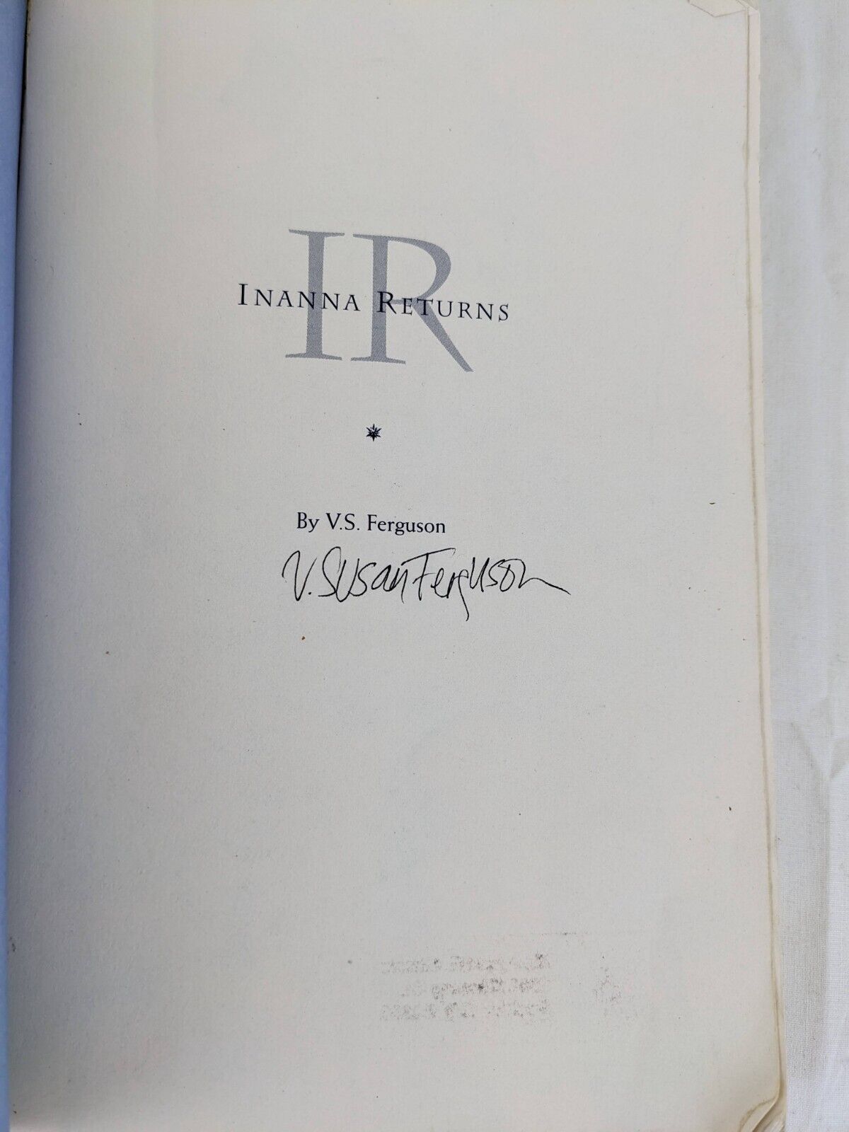 Inanna Returns by V. S. Ferguson - Signed by Author 1995 - Rare